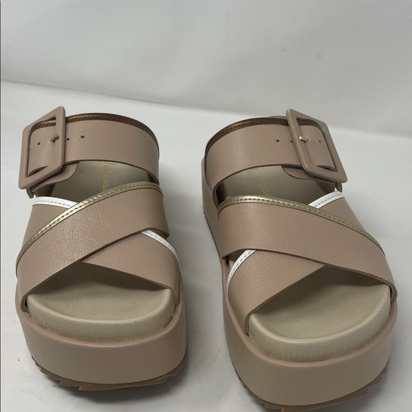Matisse Micah Leather Beige Strappy Platform Sandals Size 8 Brand New In Box main image 4
